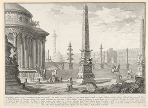 Levy 10: Muinainen Capitol nousi noin sata askelta [...] Campido..., 1743. tekijältä Giovanni Battista Piranesi