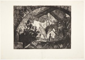 Vangit ulkonevalla alustalla tekijältä Giovanni Battista Piranesi