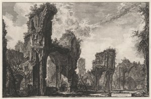 Xystuksen rauniot eli Antoninuksen termien suuren salin rauniot tekijältä Giovanni Battista Piranesi