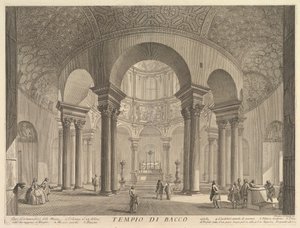 S. Constanza kutsui virheellisesti Bacchuksen temppeliksi Sisäkuva S ... haudan n. 1756. tekijältä Giovanni Battista Piranesi