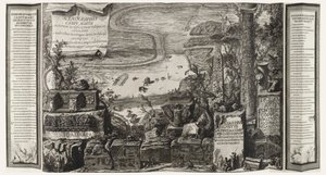 Scenographia Campi Martii, sivu antiikin Rooman Campo Marziosta tekijältä Giovanni-Battista Piranesi