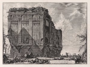 Muinainen temppeli, joka tunnetaan yleisesti nimellä della Salute, Via d tekijältä Giovanni-Battista Piranesi