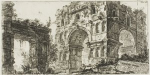 Januksen temppeli, levy 11 Riemukaarien näkymistä ja muista monumenteista tekijältä Giovanni-Battista Piranesi