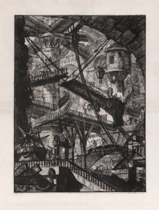 Drawbridge, levy 7, Carceri d tekijältä Giovanni-Battista Piranesi