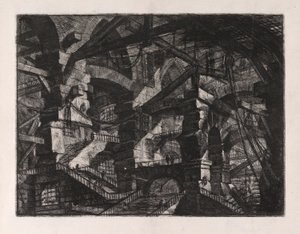 Goottilainen kaari, levy 14 alkaen Carceri d tekijältä Giovanni-Battista Piranesi