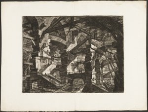 Goottilainen kaari, levy 14 Imaginary Prisonsista tekijältä Giovanni-Battista Piranesi