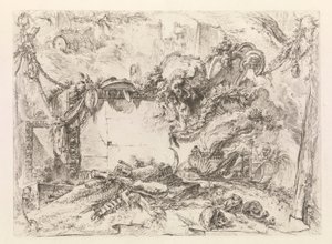 Monumentaalinen tabletti, Grotteschi (groteski) tekijältä Giovanni Battista Piranesi