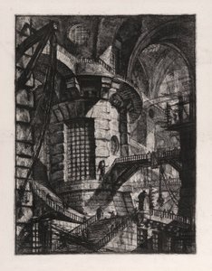 Pyöreä torni, levy 3, Carceri d tekijältä Giovanni-Battista Piranesi