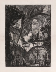 The Smoking Fire, levy 6, Carceri d tekijältä Giovanni-Battista Piranesi