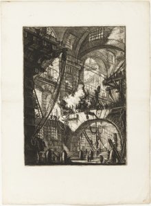 Smoking Fire, levy 6 Imaginary Prisonsista tekijältä Giovanni-Battista Piranesi