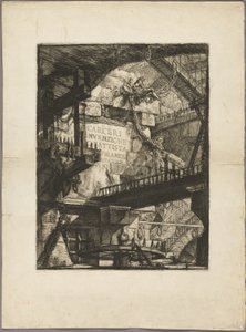 Otsikkosivu kuvitteellisista vankiloista tekijältä Giovanni-Battista Piranesi