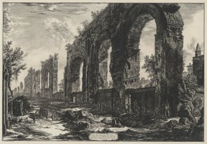 Neron aikaisten akveduktien jäännökset (teoksesta Vedute di Roma) tekijältä Giovanni Battista Piranesi