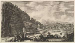 Näkymä Castro Pretorion jäännöksistä Villa Adrianassa Tivolissa Näkymä jäänteistä ..., 1770. tekijältä Giovanni Battista Piranesi