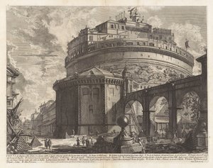 Näkymä keisari Hadrianuksen mausoleumille (nykyisin Castel Sant