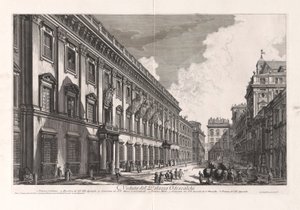 Veduta del Palazzo Odescalchi (näkymä Odescalchin palatsille), Vedute di Romasta (näkymät Roomaan) tekijältä Giovanni-Battista Piranesi