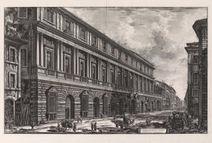Näkymä Stopanin palatsille. Arkkitehtuuri Rafaele d tekijältä Giovanni-Battista Piranesi