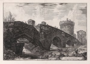 Näkymä Luganon sillalle l tekijältä Giovanni-Battista Piranesi