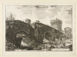 Näkymä Luganon sillalle l tekijältä Giovanni-Battista Piranesi
