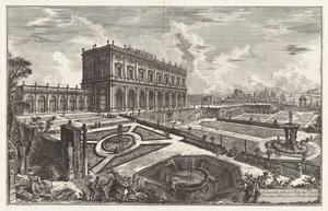 Näkymä hänen ylhäisyytensä kardinaali Alessandro Albanin huvilasta Porta Salarian ulkopuolella, teoksesta Näkymiä Roomasta tekijältä Giovanni Battista Piranesi