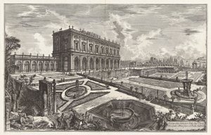 Näkymä Villa dellille tekijältä Giovanni-Battista Piranesi