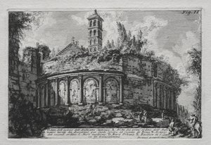 Näkymä Castransen amfiteatterin jäänteistä tekijältä Giovanni Battista Piranesi