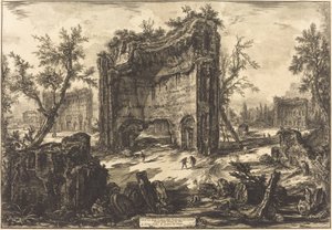 Näkymä ... Tituksen kylpylöistä tekijältä Giovanni Battista Piranesi