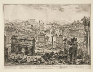 Näkymä Campo Vaccinolle (näkymä Campo Vaccinolle), Rooman näkymistä tekijältä Giovanni-Battista Piranesi