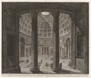 Pantheonin sisäkuva tekijältä Giovanni-Battista Piranesi