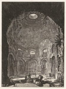 Sisäkuva yskän temppelistä tekijältä Giovanni-Battista Piranesi