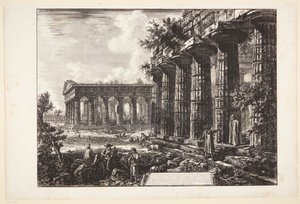 Näkymä joistakin edellisessä kuvalaatassa esitettyä vastapäätä olevan julkisivun pylväistä [...] tekijältä Giovanni Battista Piranesi
