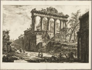 Näkymä ns. Concordin temppelille Rooman näkymistä tekijältä Giovanni-Battista Piranesi