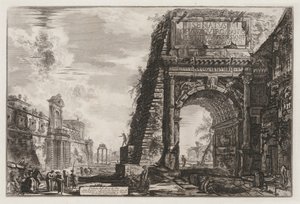 Näkymät Roomaan: Kaari tai Titus, 1776. tekijältä Giovanni Battista Piranesi