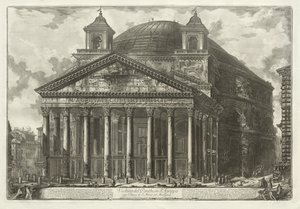 Näkymät Roomaan: Pantheon, 1761. tekijältä Giovanni Battista Piranesi
