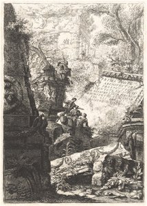 Ensimmäinen osa; Groteskit; Vankilat; Kaikki näkymät ...; Octavian Augustuksen palkinnot tekijältä Giovanni Battista Piranesi and Francesco Piranesi