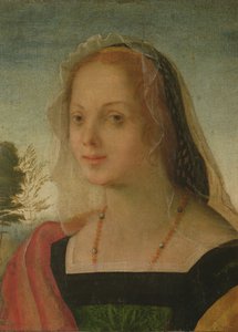 Nuoren tytön muotokuva (tempera paneelille)