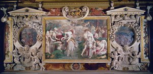 Nuoruuden lähde, yksityiskohta koristeellisesta kuviosta Francis I:n galleriassa, 1530-40