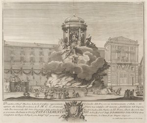 Jumalten neuvosto "Chinea" -festivaalille tekijältä Giovanni Battista Sintes probably after Nicola Michetti