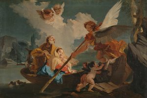 Lento Egyptiin tekijältä Giovanni Battista Tiepolo (follower of)
