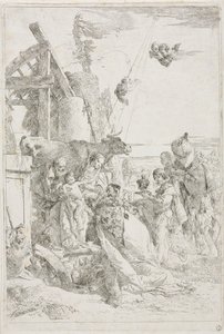 Maagien palvonta, n. 1740. tekijältä Giovanni Battista Tiepolo