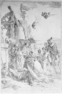 Maagien palvonta, n. 1753 . tekijältä Giovanni Battista Tiepolo