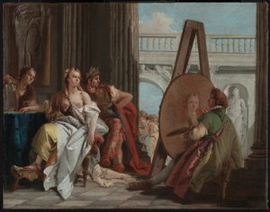 Aleksanteri Suuri ja Campaspe Apellesin studiossa tekijältä Giovanni Battista Tiepolo