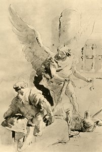 Enkeli ilmestyy apostoli Pietarille vankilassa 1700-luvun puolivälissä 1928 tekijältä Giovanni Battista Tiepolo