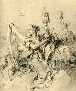 Enkeli Monstrancen kanssa, 1767-1769, 1928 tekijältä Giovanni Battista Tiepolo