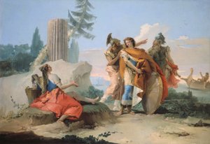 Armida hylkäämässä Rinaldo tekijältä Giovanni Battista Tiepolo
