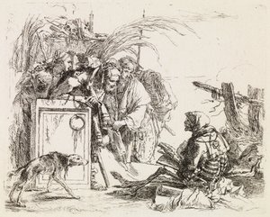 Kuolema ottaa vastaan, teoksesta "Vari Capricci" tekijältä Giovanni Battista Tiepolo