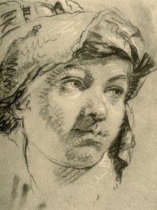 Turbaanitytön pää, 1700-luvun puoliväli, 1928 tekijältä Giovanni Battista Tiepolo