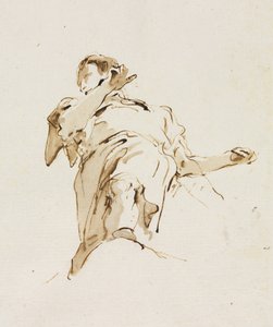 Mieshahmo alhaalta katsottuna, n. 1740-luku. tekijältä Giovanni Battista Tiepolo