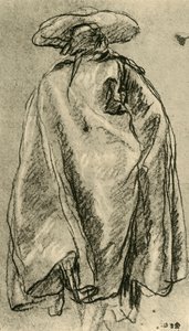 Mies isossa viitassa takaa katsottuna, 1752, 1928 tekijältä Giovanni Battista Tiepolo