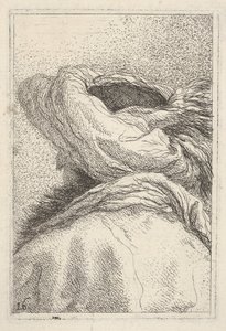 Mies turbaanissa, kuvattuna rintakuvassa takaapäin kolme neljäsosaa, fr..., n. 1770. tekijältä Giovanni Battista Tiepolo