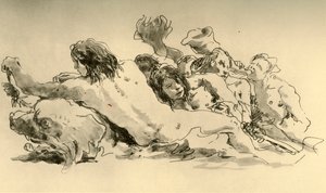 Nereids ja Triton, c1753-1762, 1928 tekijältä Giovanni Battista Tiepolo
